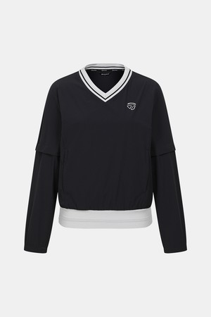 [테일러메이드] 26SS 여성 소매 탈부착 V넥 아노락 점퍼 TWJU65203-199_BLACK-a