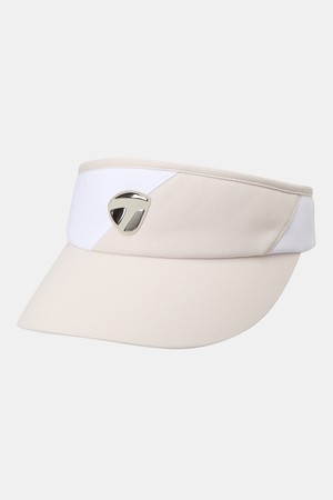 [테일러메이드] 26SS 여성 절개 배색 로고 바이저 TWHV65622-509_BEIGE-a