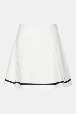 [테일러메이드] 26SS 여성 테잎 장식 플레어 큐롯 TWCU65293-100_WHITE-a