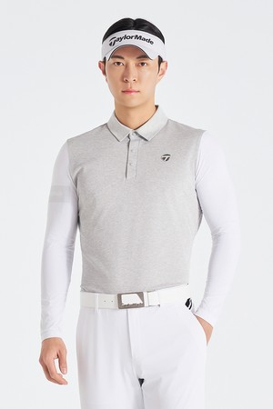 [테일러메이드] 26SS 남성 50D 냉감 소매 카라 티셔츠 TMTY61243-193_GREY-a