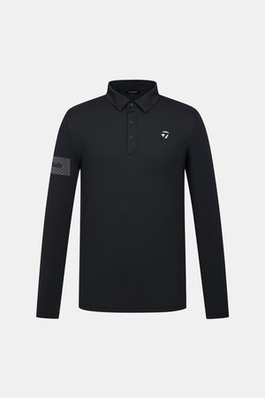 [테일러메이드] 26SS 남성 50D 냉감 소매 카라 티셔츠 TMTY61243-199_BLACK-a