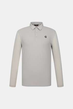 [테일러메이드] 26SS 남성 30D 냉감 소매 배색 카라 티셔츠 TMTY61244-509_BEIGE-a