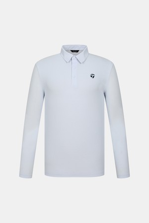 [테일러메이드] 26SS 남성 30D 냉감 소매 배색 카라 티셔츠 TMTY61244-940_BLUE-a