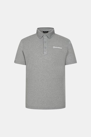 [테일러메이드] 26SS 남성 배색 포인트 카라 반팔 티셔츠 TMTP62742-193_GREY-a