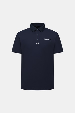 [테일러메이드] 26SS 남성 배색 포인트 카라 반팔 티셔츠 TMTP62742-915_NAVY-a