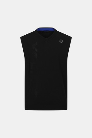 [테일러메이드] 26SS 남성 레터링 브이넥 니트 베스트 TMSV61222-199_BLACK-a