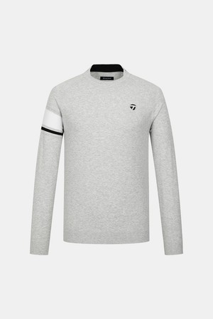 [테일러메이드] 26SS 남성 소매 배색 니트 TMSR61223-193_GREY-a