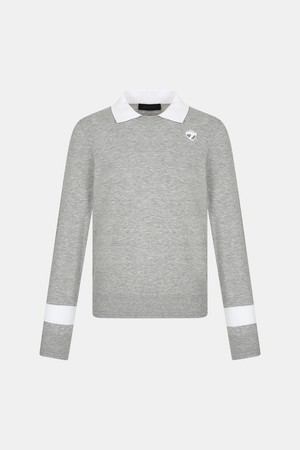 [테일러메이드] 26SS 여성 카라 배색 니트 TWSY65221-193_BEIGE-a