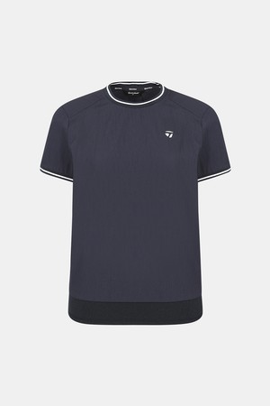 [테일러메이드] 26SS 여성 등판 로고 펀칭 라운드 반팔 티셔츠 TWTR66244-915_NAVY-a