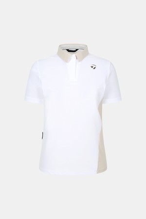 [테일러메이드] 26SS 여성 컬러블럭 카라 반팔 티셔츠 TWTY66141-100_WHITE-a