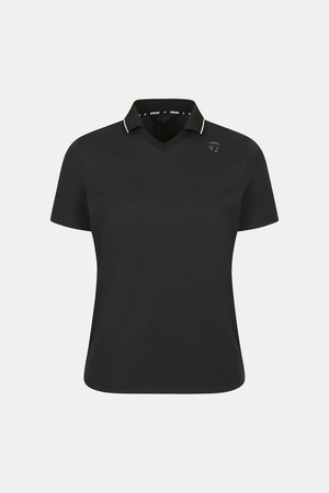 [테일러메이드] 26SS 여성 변형 카라 반팔 티셔츠 TWTP66142-199_BLACK-a