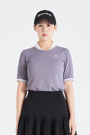 [테일러메이드] 26SS 여성 미니 니트 숄카라 반팔 티셔츠 TWTP66149-190_GREY-a