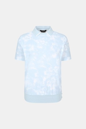 [테일러메이드] 26SS 여성 패턴 요꼬 카라 반팔 티셔츠 TWTP66249-940_BLUE-a