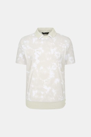 [테일러메이드] 26SS 여성 패턴 요꼬 카라 반팔 티셔츠 TWTP66249-509_BEIGE-a