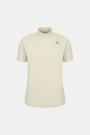 [테일러메이드] 26SS 여성 라인 배색 하이넥 반팔 티셔츠 TWTH66144-509_BEIGE-a