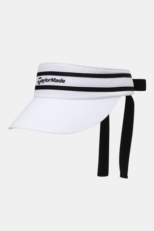 [테일러메이드] 26SS 여성 컬러 블록 로고 리본 바이저 TWHV65623-100_WHITE-a