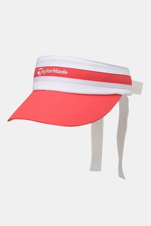 [테일러메이드] 26SS 여성 컬러 블록 로고 리본 바이저 TWHV65623-403_PINK-a