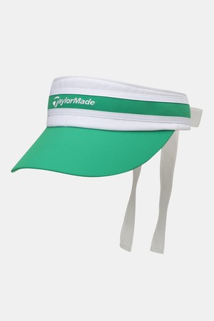 [테일러메이드] 26SS 여성 컬러 블록 로고 리본 바이저 TWHV65623-804_GREEN-a
