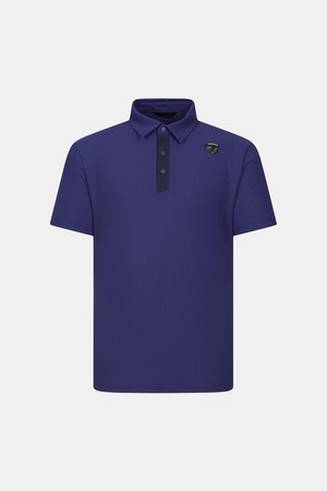 [테일러메이드] 26SS 남성 사각 조직 카라 반팔 티셔츠 TMTY62143-930_BLUE-a