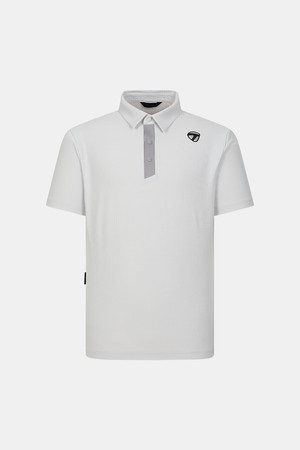 [테일러메이드] 26SS 남성 사각 조직 카라 반팔 티셔츠 TMTY62143-196_GREY-a