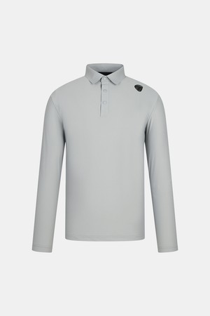 [테일러메이드] 26SS 남성 등판 핫멜트 절개 카라 티셔츠 TMTY61241-190_GREY-a