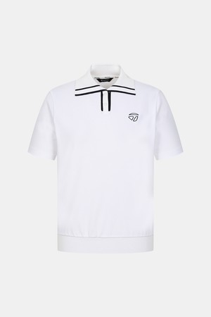 [테일러메이드] 26SS 여성 니트 카라 블루종 반팔 티셔츠 TWTP66148-100_WHITE-a