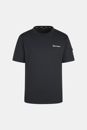 [테일러메이드] 26SS 남성 소매 아웃포켓 반팔 티셔츠 TMTR62749-199_BLACK-a