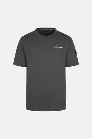 [테일러메이드] 26SS 남성 소매 아웃포켓 반팔 티셔츠 TMTR62749-195_GREY-a