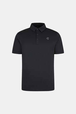 [테일러메이드] 26SS 남성 씨어써커 카라 반팔 티셔츠 TMTY62146-199_BLACK-a