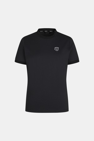 [테일러메이드] 26SS 여성 씨어써커 라운드 반팔 티셔츠 TWTR66245-199_BLACK-a