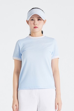 [테일러메이드] 26SS 여성 씨어써커 라운드 반팔 티셔츠 TWTR66245-920_BLUE-a