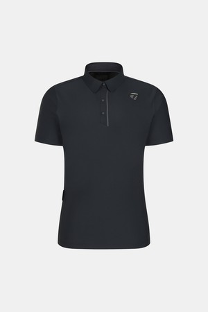 [테일러메이드] 26SS 여성 등판 절개 포인트 카라 반팔 티셔츠 TWTY66241-199_BLACK-a