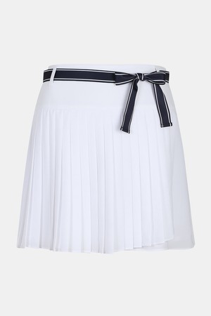 [테일러메이드] 26SS 여성 리본 잔플리츠 큐롯 TWCU66491-100_WHITE-a