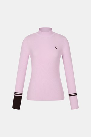 [테일러메이드] 26FW 여성 골지 하이넥 풀오버 니트 TS6-77HG22-403_PINK-a