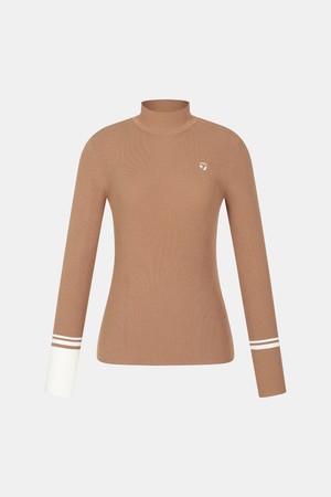 [테일러메이드] 26FW 여성 골지 하이넥 풀오버 니트 TS6-77HG22-509_BEIGE-a