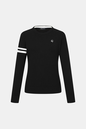 [테일러메이드] 26FW 여성 아가일 라운드 풀오버 니트 TS6-77HG21-199_BLACK-a