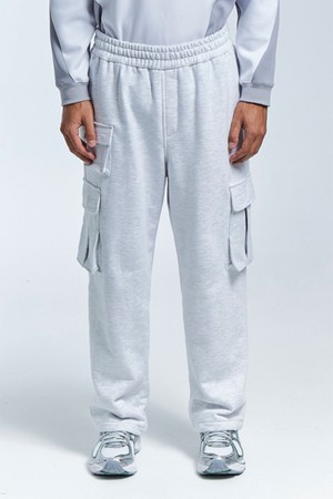 Traveller`s Cargo Sweatpants (White Melange)