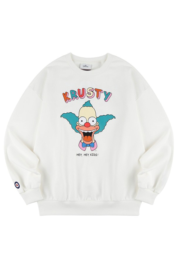 Ben Sherman - 긴팔티셔츠 - 공용 심슨 KRUSTY 라운드 맨투맨 BMDTS486UIV