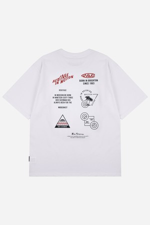 남성 백 그래픽 반팔 티셔츠 화이트 BNBTS235M