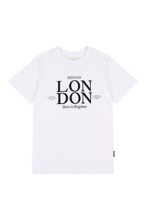 [23FW]여성 LONDON 그래픽 반소매 티셔츠 BNCTS821F