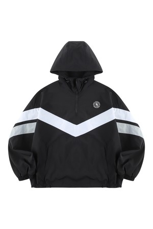 여성 배색 아노락 점퍼 블랙 BNBJP787F