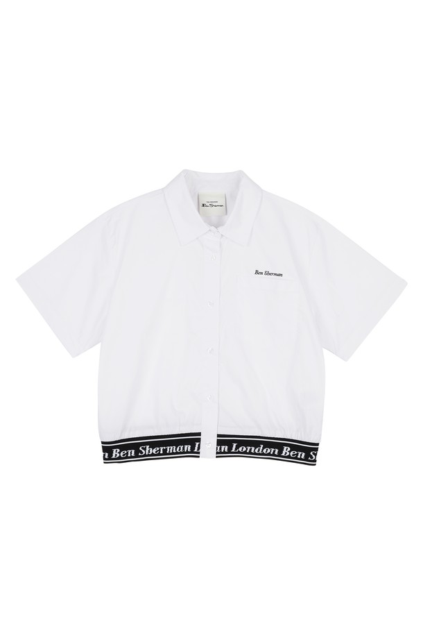 Ben Sherman - 셔츠 - 우먼 밴드 포인트 반팔 셔츠 BOBSH711F