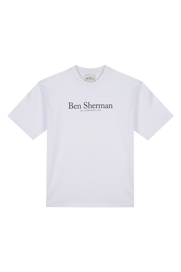 Ben Sherman - 반팔티셔츠 - 로고 반팔 티셔츠 화이트 BOBTS295UWH