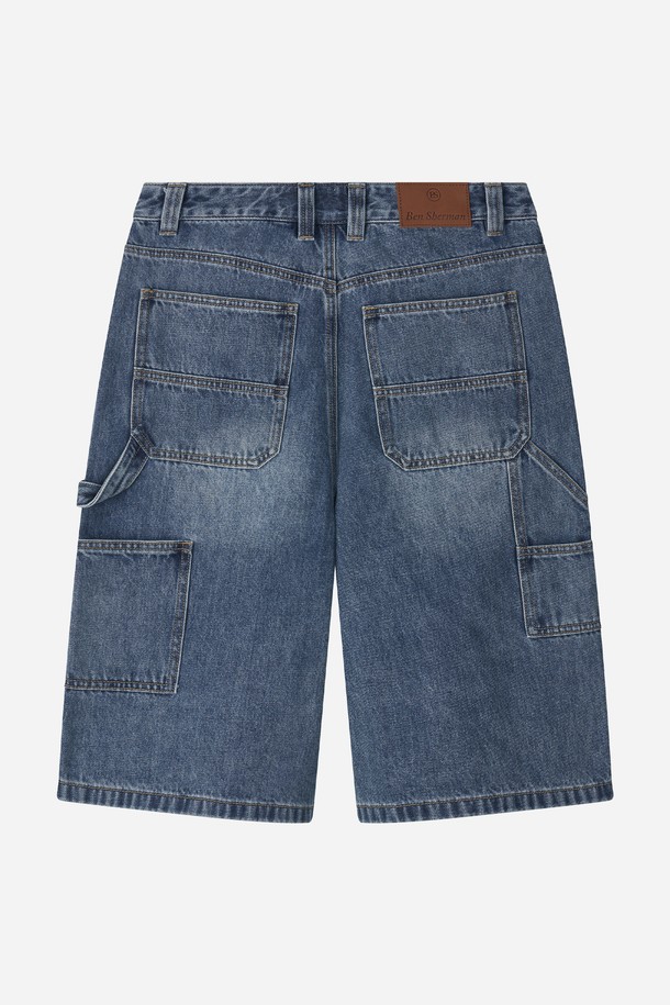 Ben Sherman - 데님 - 와이드 카펜더 워싱 데님 숏팬츠 BPBDP274U