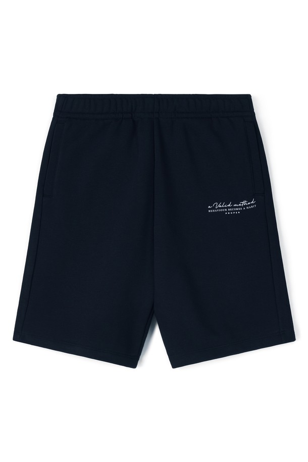 CLRIDE.n - 하프팬츠 - 유니 레터링 스웻팬츠 FPBPT239U