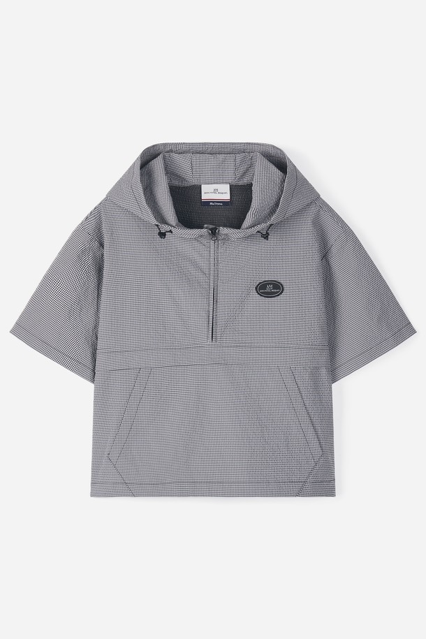 Ben Sherman - 점퍼 - 우먼 시어서커 체크후드 반집업 점퍼 BPBJP785F