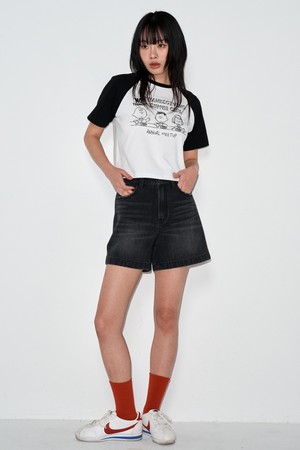 여성 워싱 숏 데님 FPBDP781F