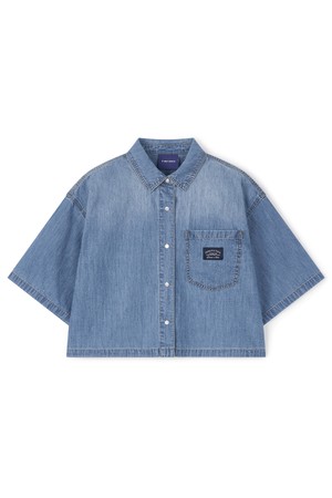 여성 반팔 데님 셔츠 FPBSH756F