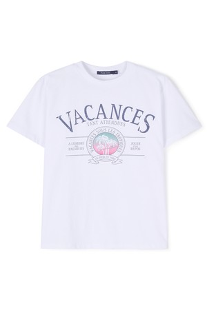 여성 VACANCES 그래픽 반팔티셔츠 FPBTS711F