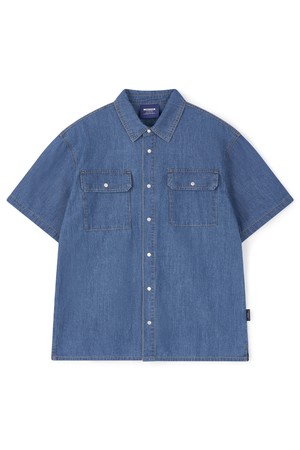 남성 반팔 포켓 데님 셔츠 FPBSH251M